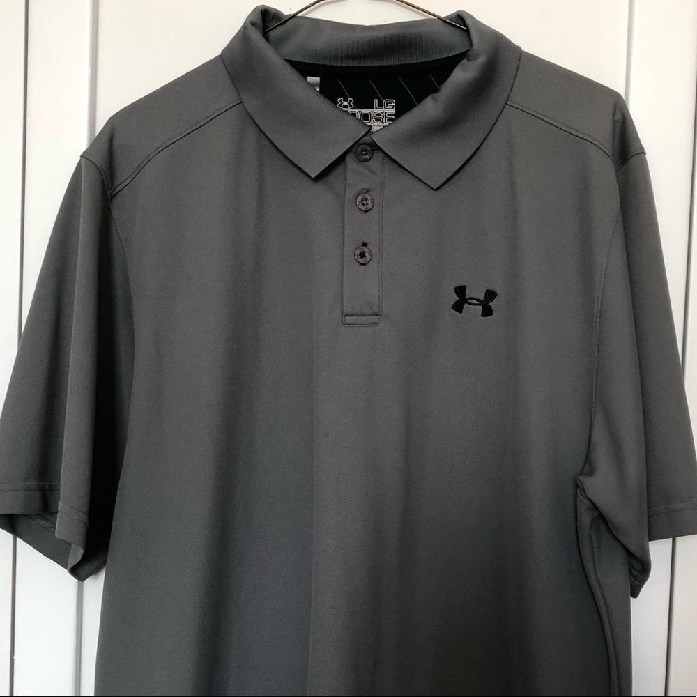 Use Under Armour Gray Golf Shirt, Loose Fit